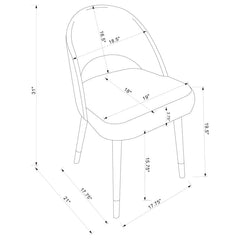 Lindsey Black Side Chair - furniture place usa
