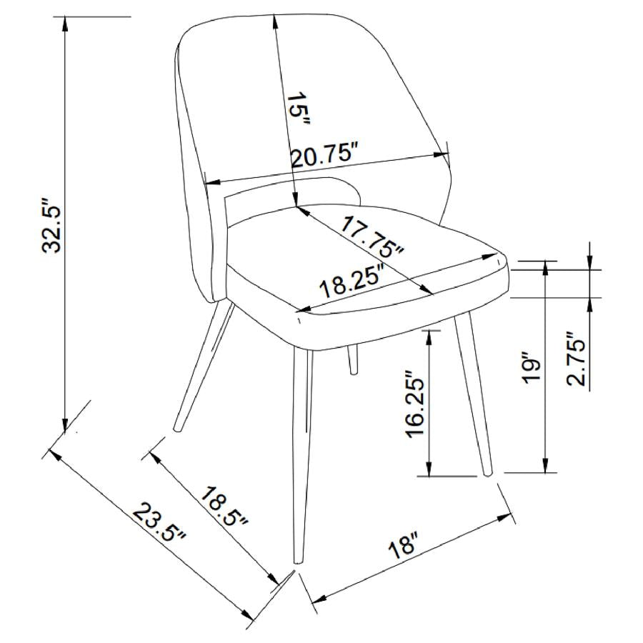 Hastings Grey Side Chair - furniture place usa