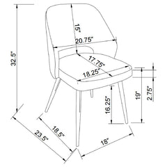 Hastings Grey Side Chair - furniture place usa
