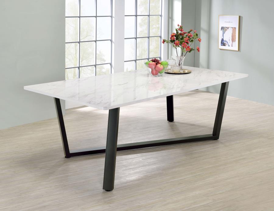 Mayer White Dining Table - furniture place usa