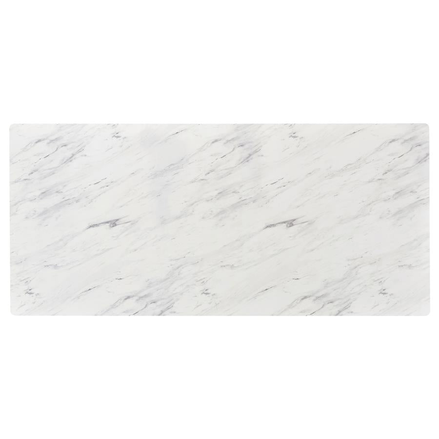 Mayer White Dining Table - furniture place usa