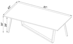 Mayer White Dining Table - furniture place usa