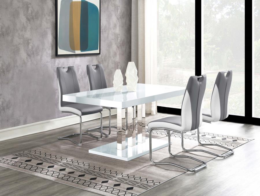 Brooklyn White 5 Pc Dining Set - furniture place usa