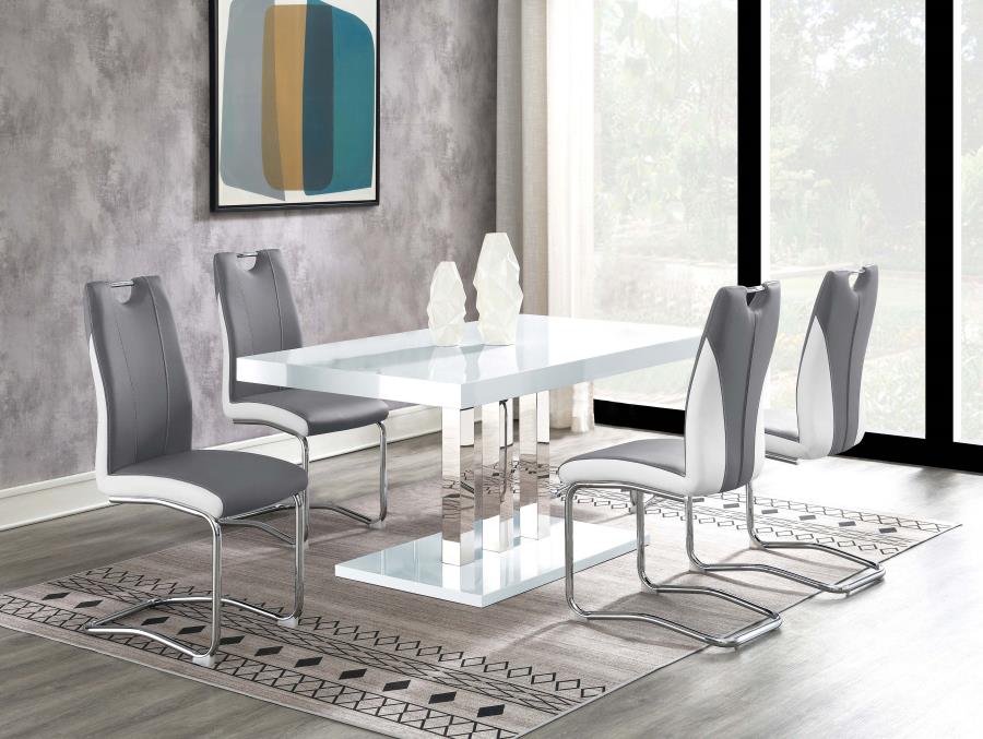 Brooklyn White 5 Pc Dining Set - furniture place usa