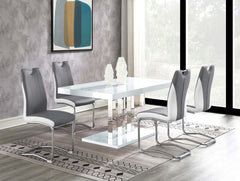 Brooklyn White 5 Pc Dining Set - furniture place usa