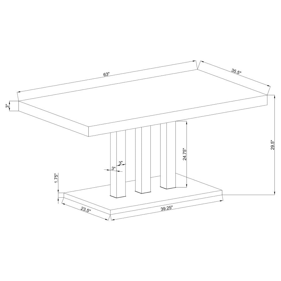 Brooklyn White Dining Table - furniture place usa