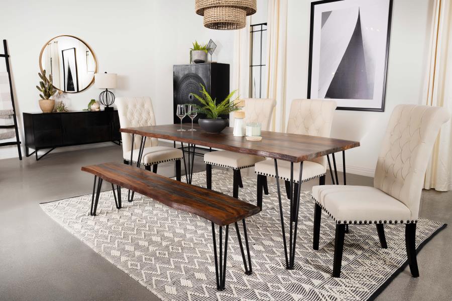 Neve Brown Bench - furniture place usa