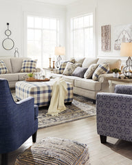 Meggett Sofa, Loveseat and Ottoman - furniture place usa
