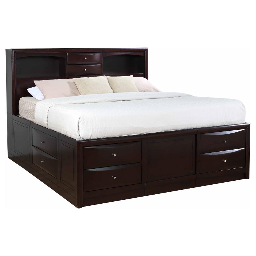 Phoenix Brown Eastern King Bed 5 Pc Set - furniture place usa