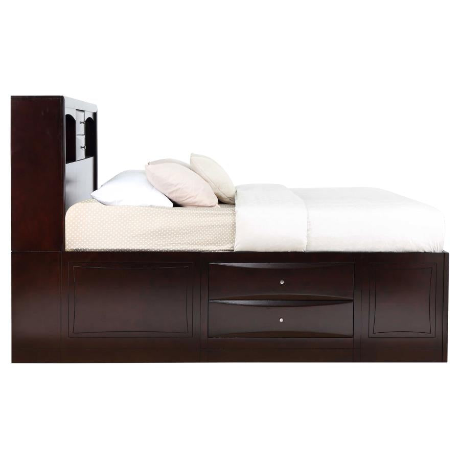 Phoenix Brown Eastern King Bed 5 Pc Set - furniture place usa