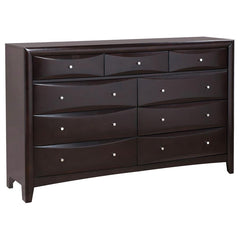 Phoenix Brown Eastern King Bed 5 Pc Set - furniture place usa