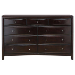 Phoenix Brown Eastern King Bed 5 Pc Set - furniture place usa