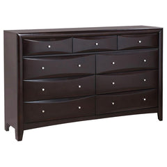 Phoenix Brown California King Bed 4 Pc Set - furniture place usa