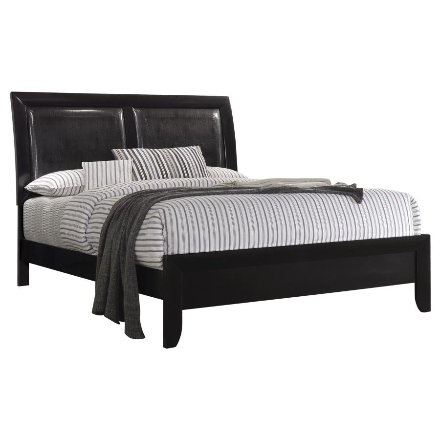 Briana Black California King Bed 5 Pc Set - furniture place usa