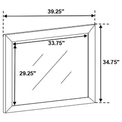 Briana Black Dresser Mirror - furniture place usa