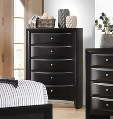 Briana Black Chest - furniture place usa
