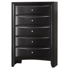 Briana Black Chest - furniture place usa