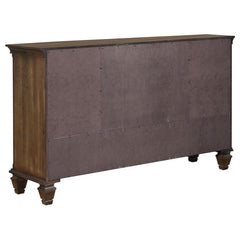 Franco Brown California King Bed 5 Pc Set - furniture place usa