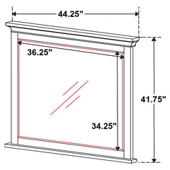 Franco Brown Dresser Mirror - furniture place usa