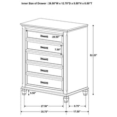 Franco Brown Chest - furniture place usa