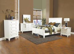 Sandy Beach Ivory Eastern King Bed 4 Pc Set - furniture place usa