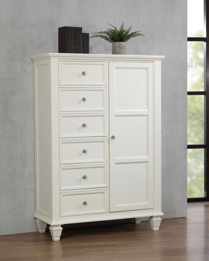 Sandy Beach Ivory Door Chest - furniture place usa