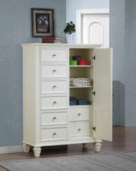 Sandy Beach Ivory Door Chest - furniture place usa