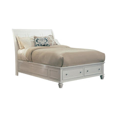 Sandy Beach Ivory California King Storage Bed - furniture place usa