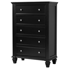 Sandy Beach Black Chest - furniture place usa