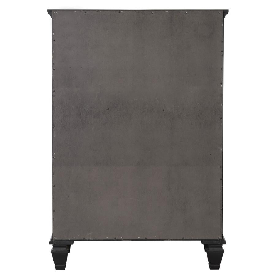 Sandy Beach Black Chest - furniture place usa