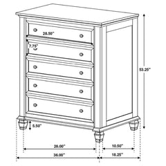Sandy Beach Black Chest - furniture place usa