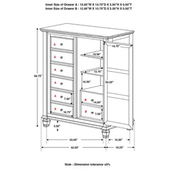 Sandy Beach Black Door Chest - furniture place usa