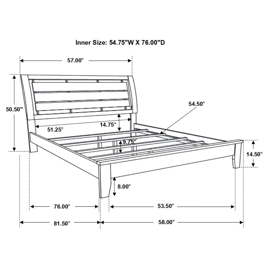 Serenity Brown Full Bed - furniture place usa