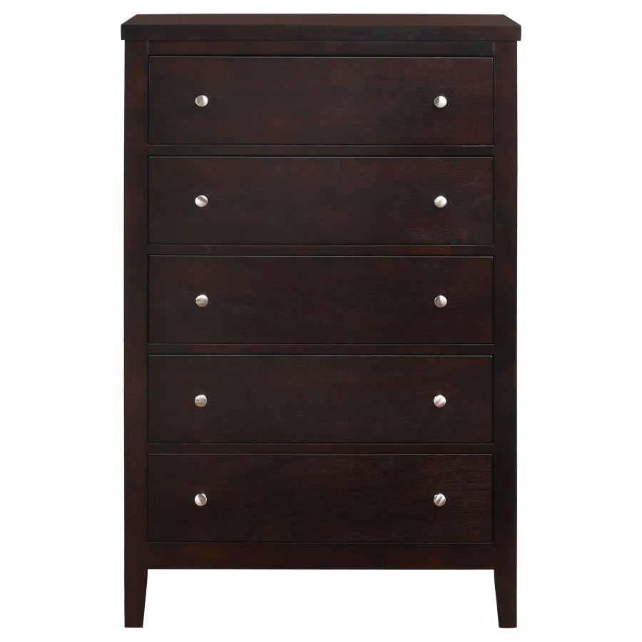 Carlton Brown Eastern King Bed 5 Pc Set - furniture place usa