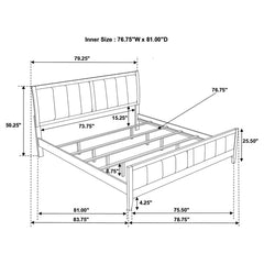 Carlton Brown Eastern King Bed - furniture place usa