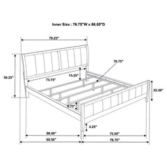 Carlton Brown California King Bed - furniture place usa