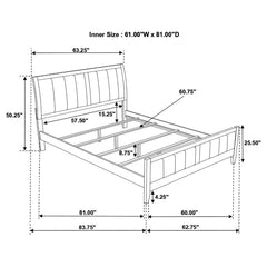 Carlton Brown Queen Bed - furniture place usa