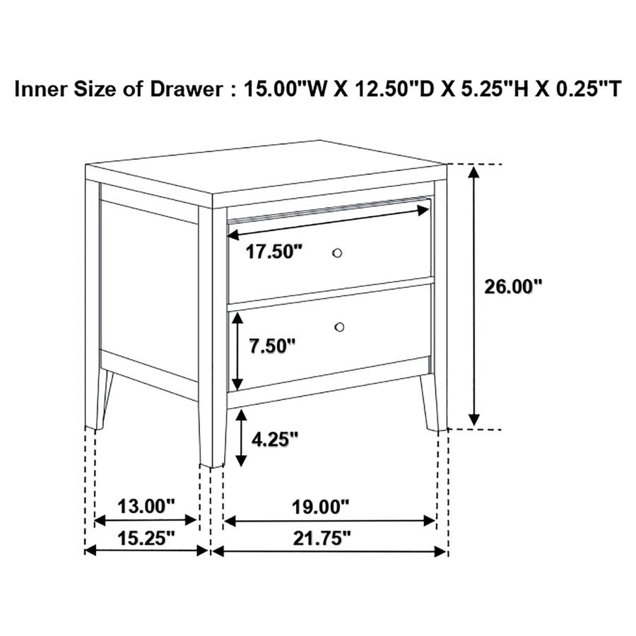 Carlton Brown Nightstand - furniture place usa