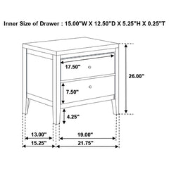 Carlton Brown Nightstand - furniture place usa