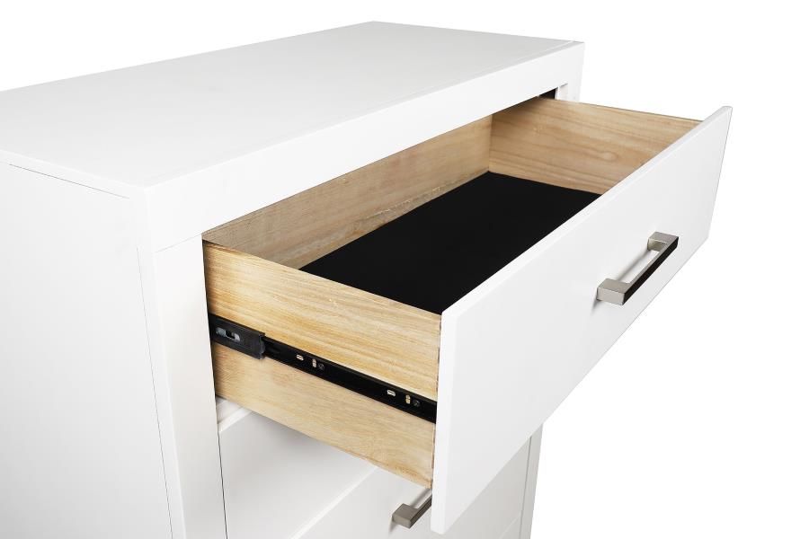 Jessica White Chest - furniture place usa