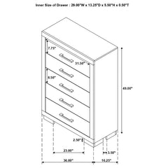 Jessica White Chest - furniture place usa
