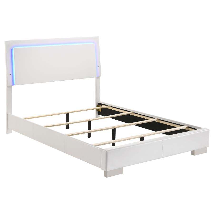 Felicity White Full Bed - furniture place usa