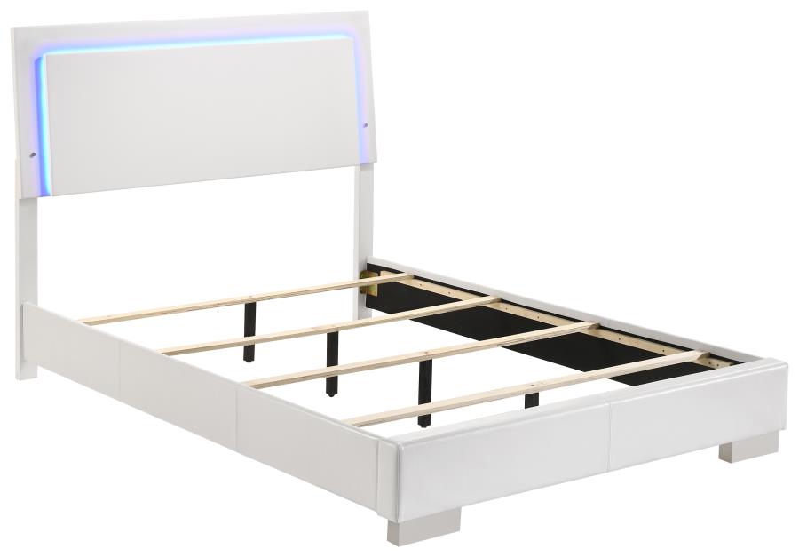 Felicity White Queen Bed 5 Pc Set - furniture place usa