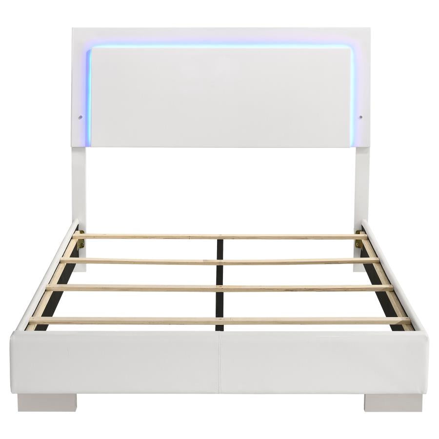 Felicity White Full Bed - furniture place usa