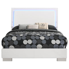 Felicity White Full Bed - furniture place usa