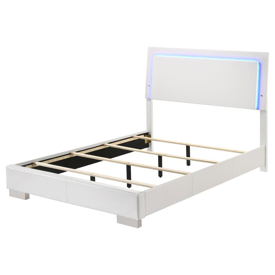 Felicity White Full Bed - furniture place usa