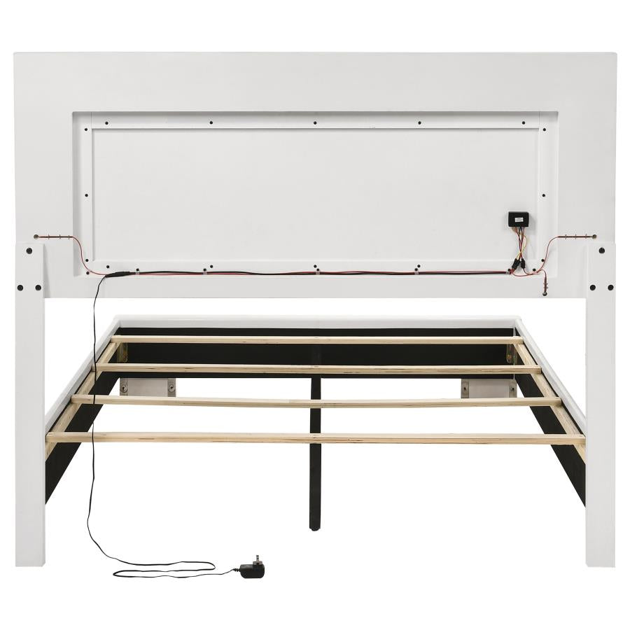 Felicity White Full Bed - furniture place usa