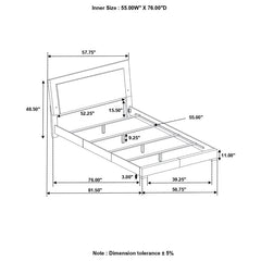 Felicity White Full Bed - furniture place usa