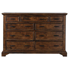 Elk Grove Brown Queen Bed 5 Pc Set - furniture place usa