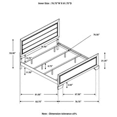 Kauffman Brown Eastern King Bed - furniture place usa